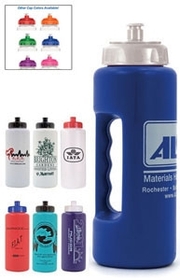 Custom 32 oz. Grip Bottle with Push 'n Pull Cap - Spot Printed