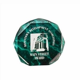 Custom Green Marble Octagon Acrylic Award (6