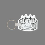 Custom Key Ring & Punch Tag - Cake With 7 Candles