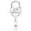 Custom JUMBO Heart Carabiner Badge Reel - DOME, 1.67" W x 4.55" H x 0.45" D, Price/piece