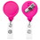 Custom Jumbo Hot Pink Round Retractable Badge Reel (Label Only), 1.5" W X 3.5" H X 0.4" D, Price/piece