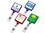 Custom Color Chrome JUMBO Square Badge Reel (Polydome), 1.5" W x 3.5" H x 0.38" D, Price/piece