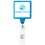 Custom Jumbo Neon Square Retractable Badge Reel (Chroma Digital Direct Print), 1.5" W X 3.5" H X 0.38" D, Price/piece
