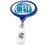 Custom Color Chrome Jumbo Oval Badge Reel (Polydome), 2.13" W x 3.25" H x 0.38" D, Price/piece