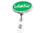 DeVara Custom Chrome Jumbo Oval Badge Reel (Label Only), 2 1/8" W X 3 1/4" H X 3/8" D, Price/piece
