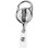 Custom Chrome Carabiner Badge Reel w/ Belt Clip (Label), 1.38" W x 4.25" H x 0.38" D, Price/piece
