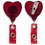 Custom Jumbo Heart Retractable Badge Reel (Chroma Digital Direct Print), 1.53" W X 3.5" H X 0.42" D, Price/piece