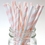 Paper Straws BLANK- 7.70" x .25" Biodegradable Pink, Price/piece