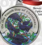 Custom Twelve Days Of Christmas Gallery Print Full Size Ornament (Day 4 - Four Calling Birds), 2.25