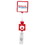 Custom Double Up Square Retractable Badge Reel (Label), 1.5" W x 4.50" H x 0.38" D, Price/piece