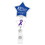 Custom Double Up Star Retractable Badge Reel (Polydome), 1.89" W x 4.30" H x 0.43" D, Price/piece