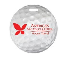 Custom 3" Stock Golf Ball Design Luggage Tag