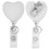 Custom Hemp Jumbo Heart Badge Reel (Label), 1.53" W x 3.50" H x 0.42" D, Price/piece