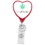Custom Hemp Jumbo Heart Badge Reel (Label), 1.53" W x 3.50" H x 0.42" D, Price/piece
