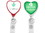 Custom Hemp Jumbo Heart Badge Reel (Polydome), 1.53" W x 3.50" H x 0.42" D, Price/piece
