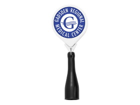 Custom Anti-Microbial Round Retractable Pen Holder (Label), 1.5" W x 3.93" H x 0.88" D