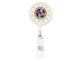 Custom Star Spinner Badge Reel (DOME), 1.5" W x 3.5" H x 0.4" D