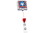 Custom Jumbo Patriot Square Retractable Badge Reel (Label Only), 1.5" W X 3.5" H X 0.4" D, Price/piece
