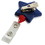 Custom Jumbo Patriot Star Retractable Badge Reel (Label), 1.89" W X 3.8" H X 0.43" D, Price/piece