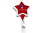 Custom Jumbo Patriot Star Retractable Badge Reel (Chroma Digital Direct Print), 1.89" W X 3.8" H X 0.43" D, Price/piece