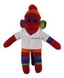 Custom Rainbow Sock Monkey (Plush) in Doctor's Jacket 16