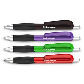 Custom Click-action Ballpoint Pen, 5 1/2" L x 1/2" D