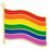 Blank Rainbow Flag / Gay Pride Lapel Pin, 7/8" L X 3/4" H, Price/piece