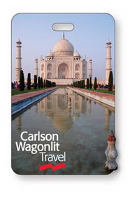 Lenticular Luggage Tag .040 (2.625" x 4.06") Full Color Custom 3D Imprint on front / Clear Pocket