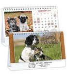 Custom Furry Friends Monthly Desk Calendar, 6.25