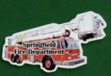 Custom Fire Truck Magnet - 5.1-7 Sq. In. (30MM Thick)