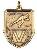 Custom 100 Series Stock Medal (Speed Skating) Gold, Silver, Bronze