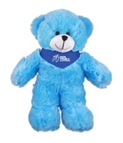 Custom Soft Plush Blue Bear with Bandana 8