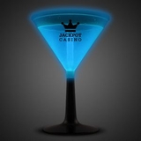 Custom 9 Oz. Glow Martini Glass - Blue