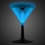 Custom 9 Oz. Glow Martini Glass - Blue, Price/piece