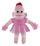 Custom Pink Sock Monkey (Plush) in Cheerleader Outfit 16