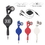 Custom Retractable Earbuds, 1 1/4" W x 3 3/4" H, Price/piece