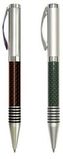 Custom Carbon Fiber Ballpoint Pen w/ Green Carbon Fiber Inset