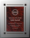 Custom Red Marble Acrylic Award Recognition Plaque, 8