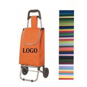 Custom Grocery Bag Shopping Trolley Cart w/ Wheels, 13 3/4" L x 11" W x 33 7/8" H