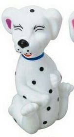 Custom Little Rubber Dalmatian Dog W/ Closed Eyes