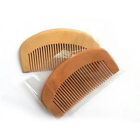 Custom Wooden beard comb hair brush, 3 15/16" L x 2" W