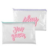 Custom Continued Dottie Pouch (Clear + Grid Vinyl), 15.75