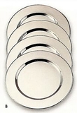 Custom Silver Plated Metal Round Charger/ Plate - 4 Piece Set (11 3/4