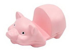 Custom Pig Cell Phone Holder Stress Reliever Toy (4 1/4"x2 1/4"x2 1/2")