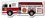 Custom Stock 20 Mil Fire Truck Magnet, 5.125" W x 1.9" H x 20 Thick, Price/piece