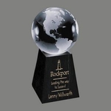 Custom Globe on Tall Marble Base Award (2 3/8