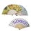 Custom Wood cloth Foldable Fan, 8 3/4" Diameter, Price/piece
