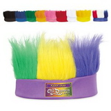 Mardi Gras Hairy Headband w/ a Custom Shaped Heat Transfer