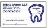 Custom Stock Appointment Card w/ Kiss-Cut Removable Bone Label