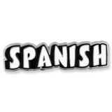 Blank Spanish World Language Pin, 1 1/4